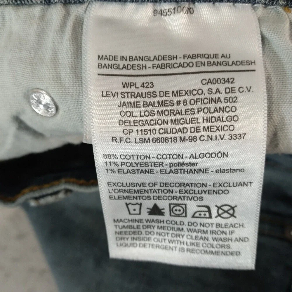 Levi's Signature S67 jeans men's 32x30 slim straight blue stretch‎ denim pants